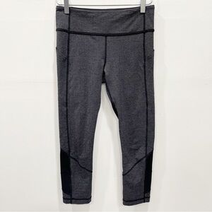 Lululemon Pace Rival Crop Leggings Grey Chevron Women’s 6